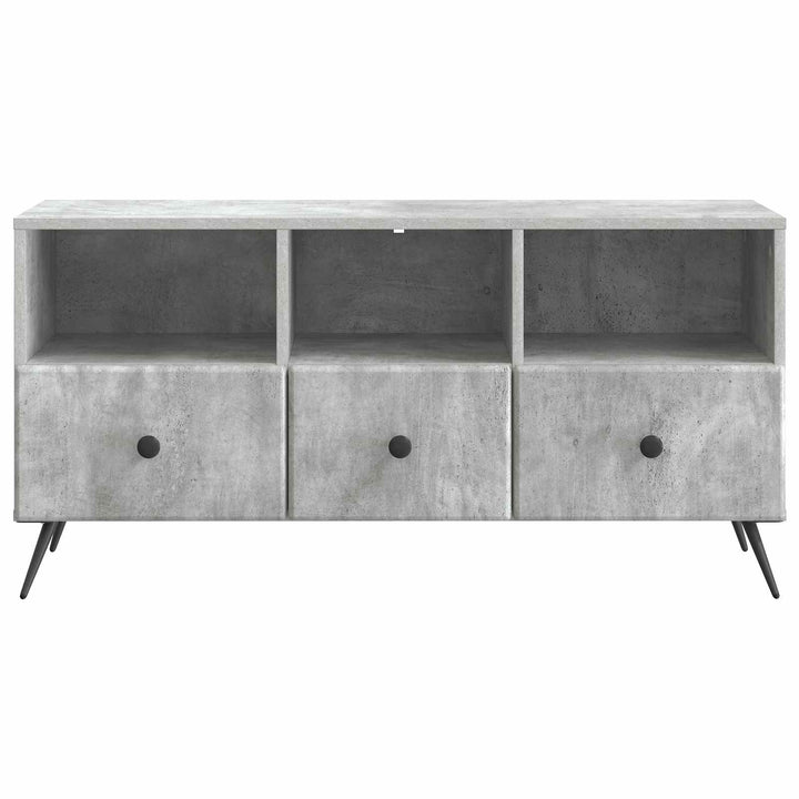 TV-skab med skuffe Betongrå 102 x 34,5 x 50 cm Konstrueret træ