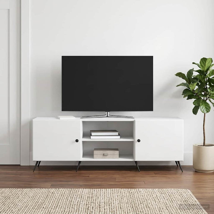 TV-skab Hvid højglans 150 x 31 x 50 cm Konstrueret træ