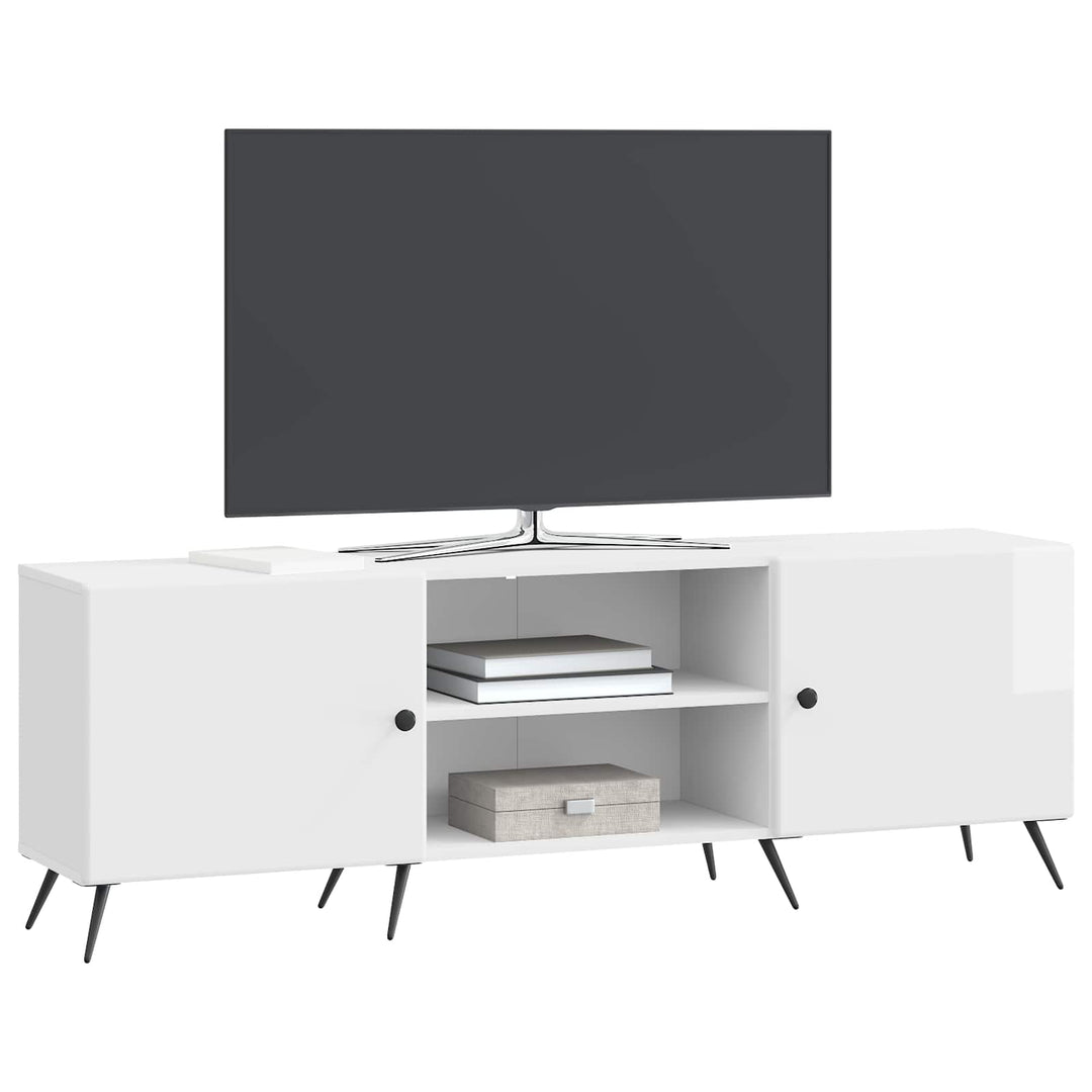 TV-skab Hvid højglans 150 x 31 x 50 cm Konstrueret træ