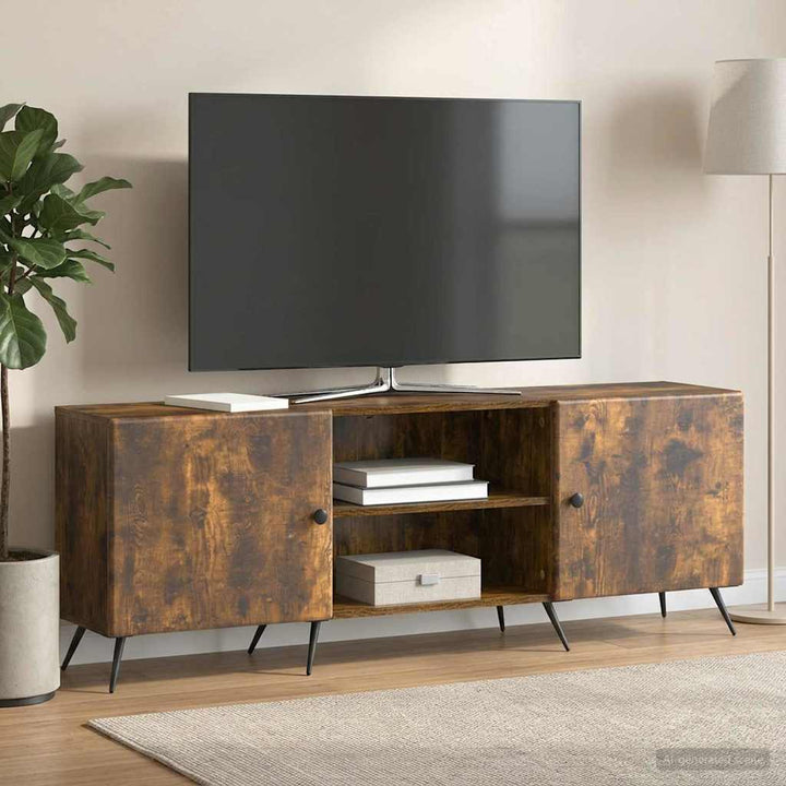 TV-skab 150 x 31 x 50 cm Røget eg Konstrueret træ