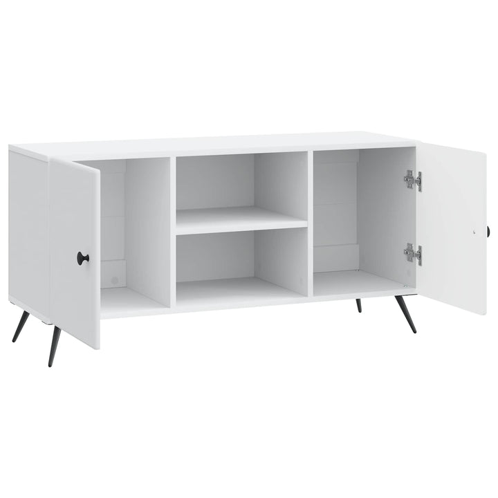 TV-skab Hvid 102 x 34,5 x 50 cm Konstrueret træ