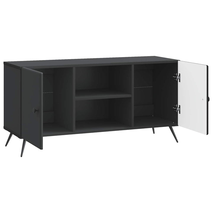 TV-skab Sort 102 x 34,5 x 50 cm Konstrueret træ