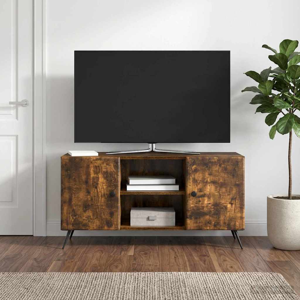 TV-skab 102 x 34,5 x 50 cm Røget eg Konstrueret træ