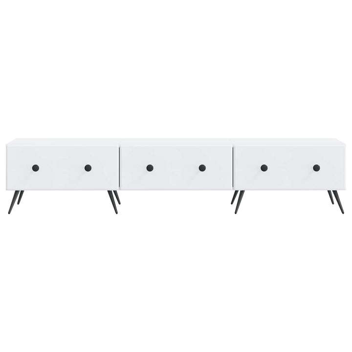 TV-skab med skuffe Hvid 147 x 34,5 x 30 cm Konstrueret træ