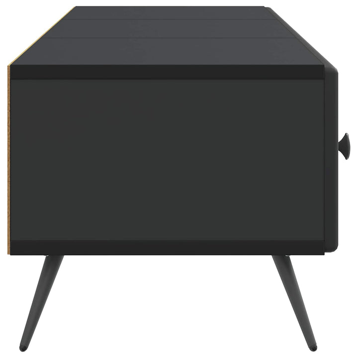 TV-skab med skuffe Sort 147 x 34,5 x 30 cm Konstrueret træ