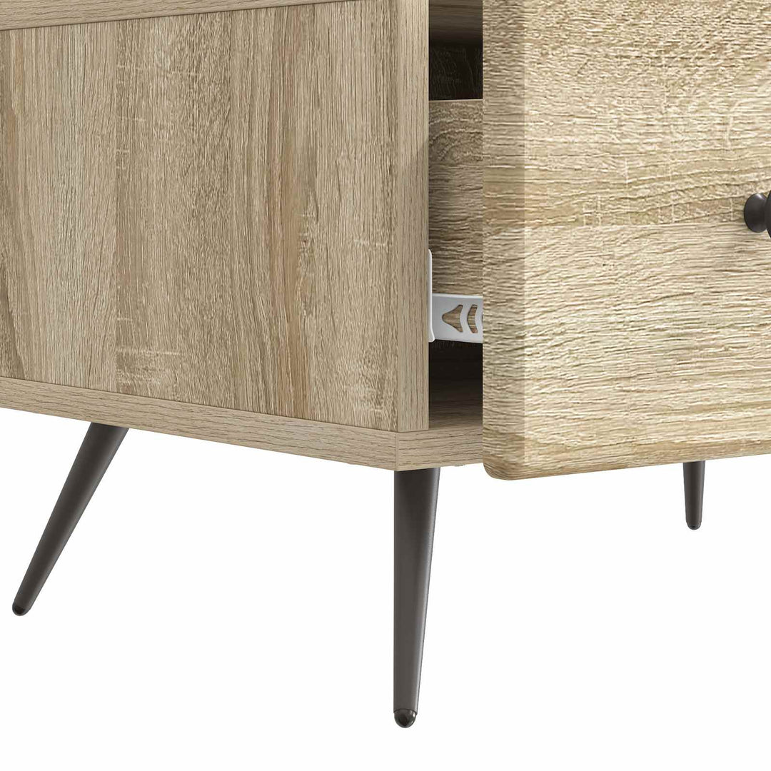 TV-skab med skuffe Sonoma-eg 147 x 34,5 x 30 cm Konstrueret træ