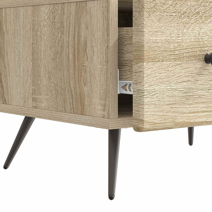 TV-skab med skuffe Sonoma-eg 147 x 34,5 x 30 cm Konstrueret træ