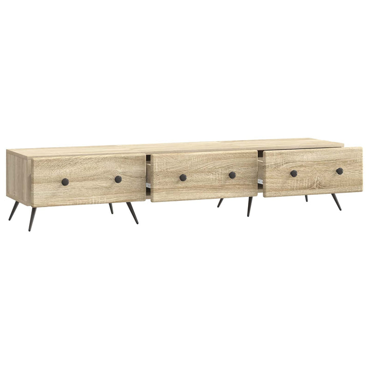 TV-skab med skuffe Sonoma-eg 147 x 34,5 x 30 cm Konstrueret træ