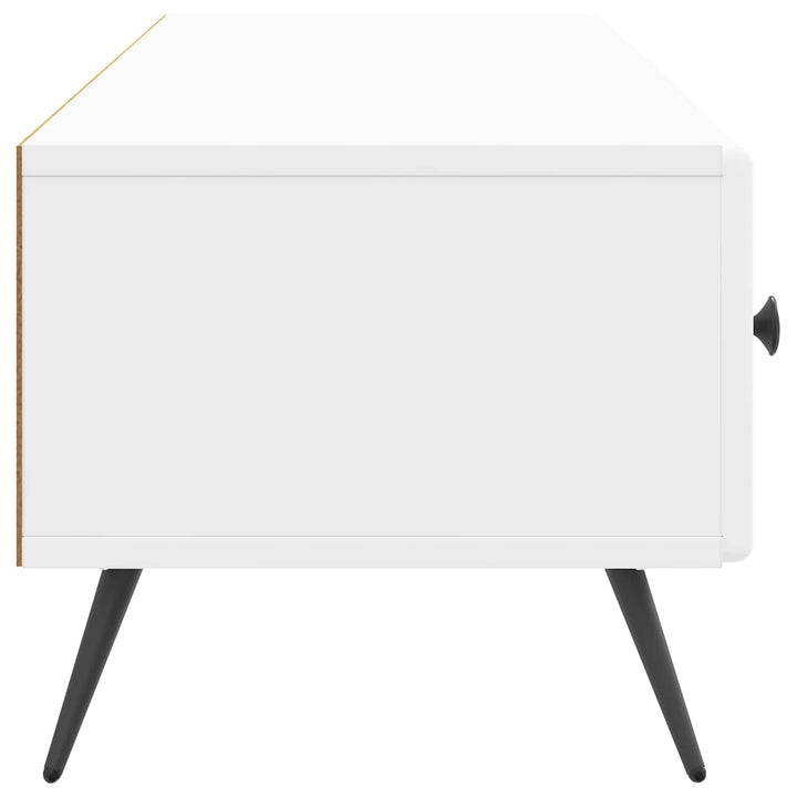 TV-skab Hvid højglans 147 x 34,5 x 30 cm Konstrueret træ