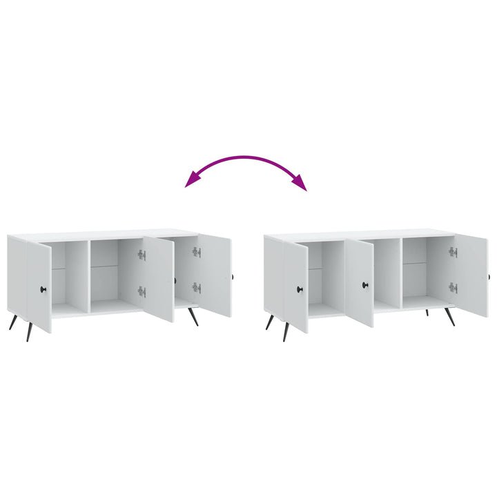 TV-skab Hvid 99 x 34,5 x 50 cm Konstrueret træ