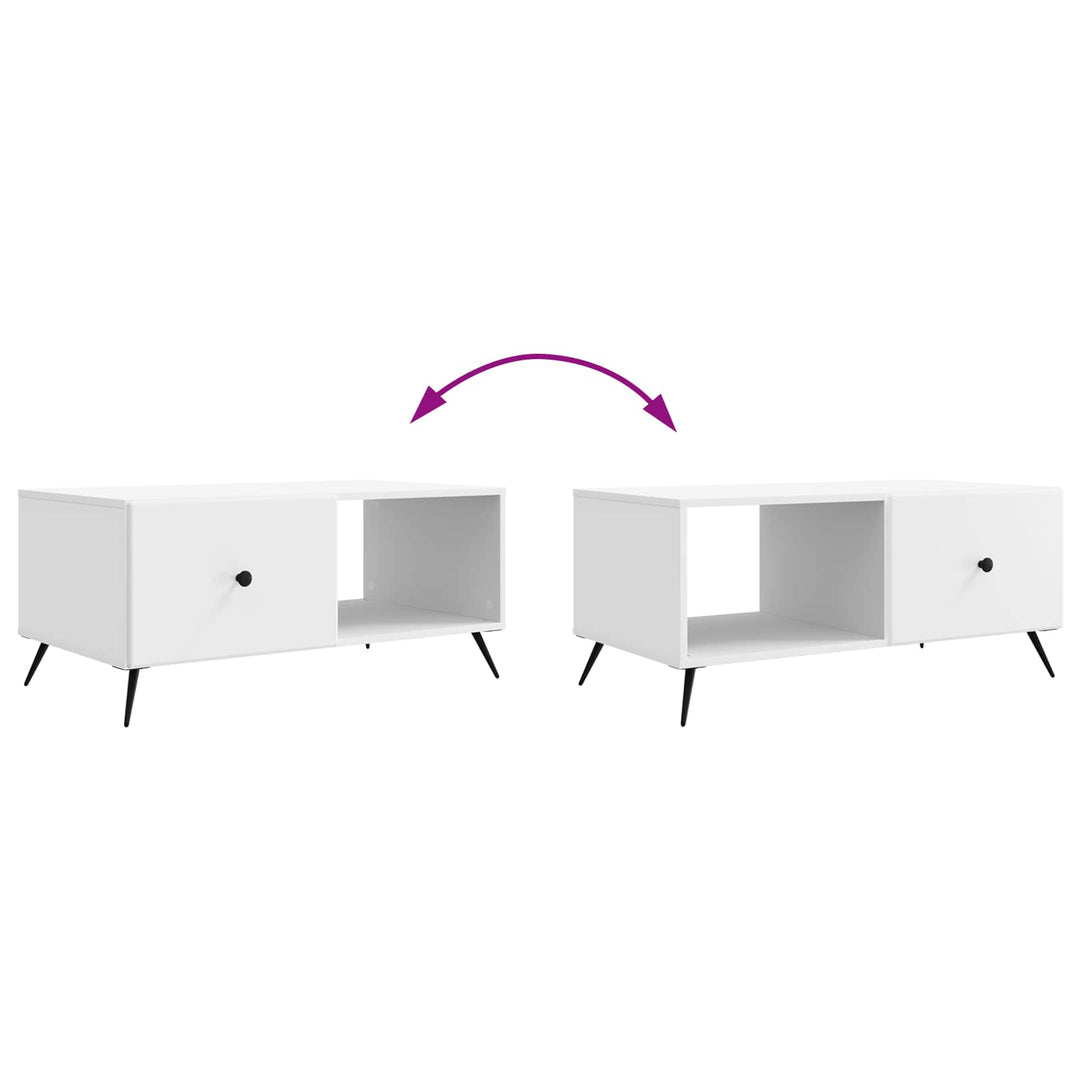 Sofabord Hvid 90 x 50 x 40 cm Konstrueret træ