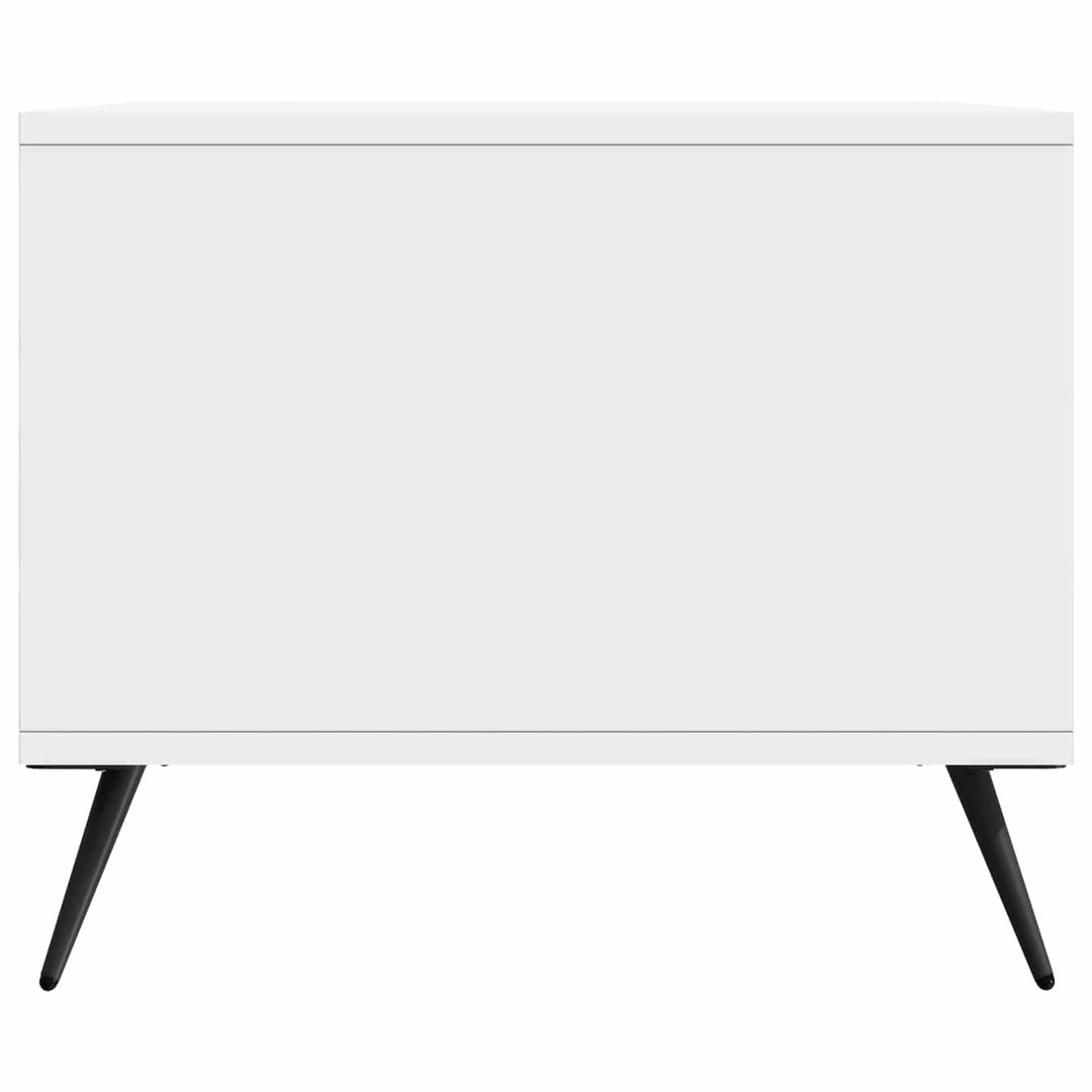 Sofabord Hvid højglans 90 x 50 x 40 cm Konstrueret træ