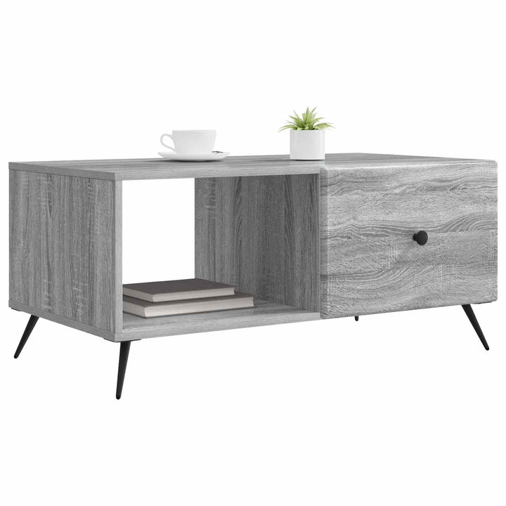 Sofabord Grå sonoma-eg 90 x 50 x 40 cm Konstrueret træ