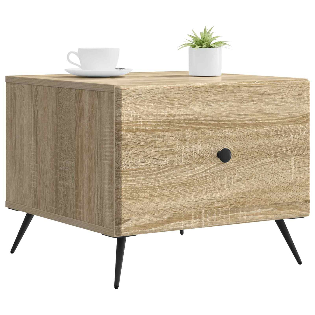 Sofabord med skuffe Sonoma-eg 49 x 50 x 40 cm Konstrueret træ