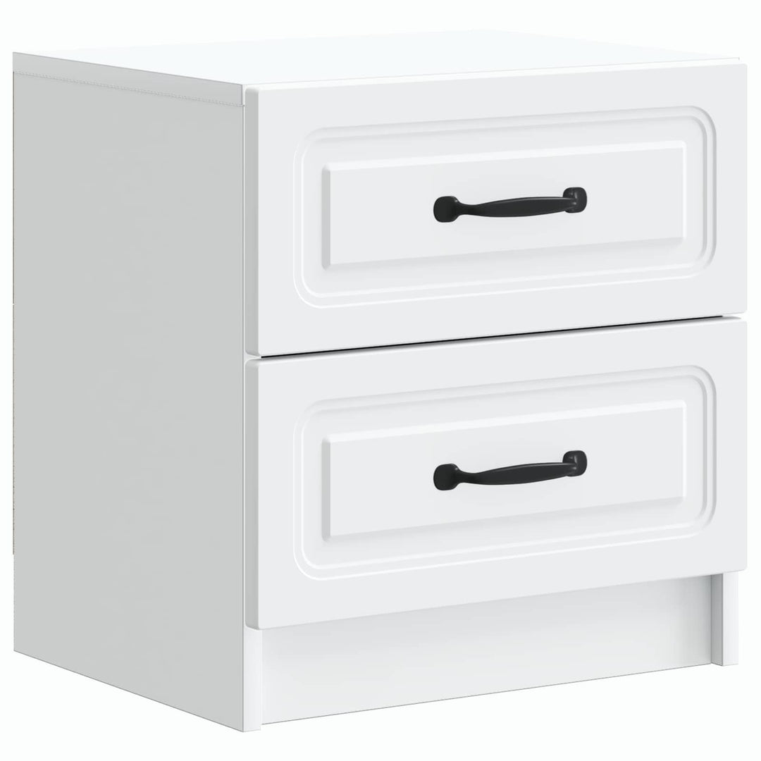 Natskab 2 pcs Hvid 43 x 34,5 x 44,5 cm Konstrueret træ