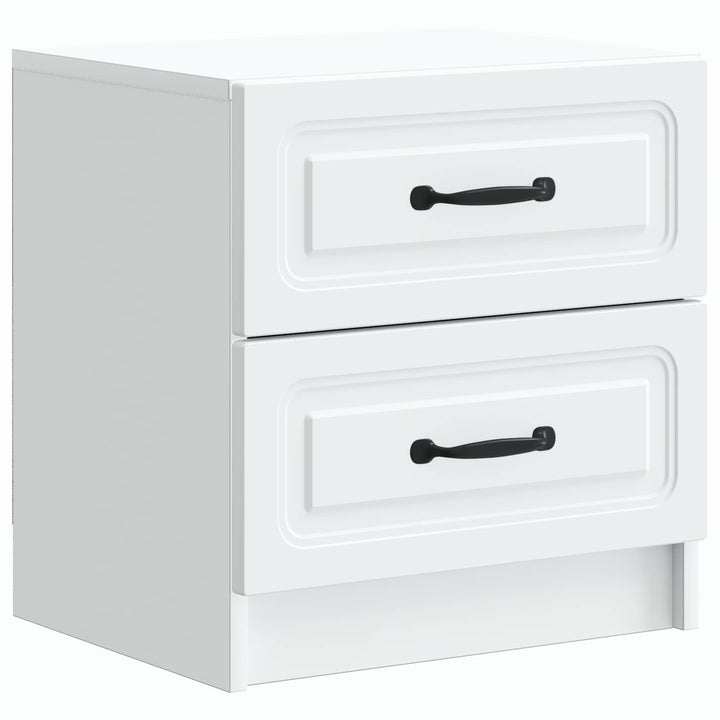 Natskab 2 pcs Hvid 43 x 34,5 x 44,5 cm Konstrueret træ