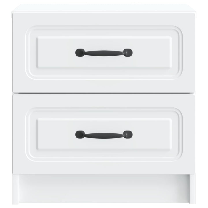 Natskab 2 pcs Hvid 43 x 34,5 x 44,5 cm Konstrueret træ