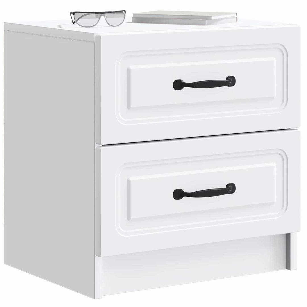 Natskab 2 pcs Hvid 43 x 34,5 x 44,5 cm Konstrueret træ