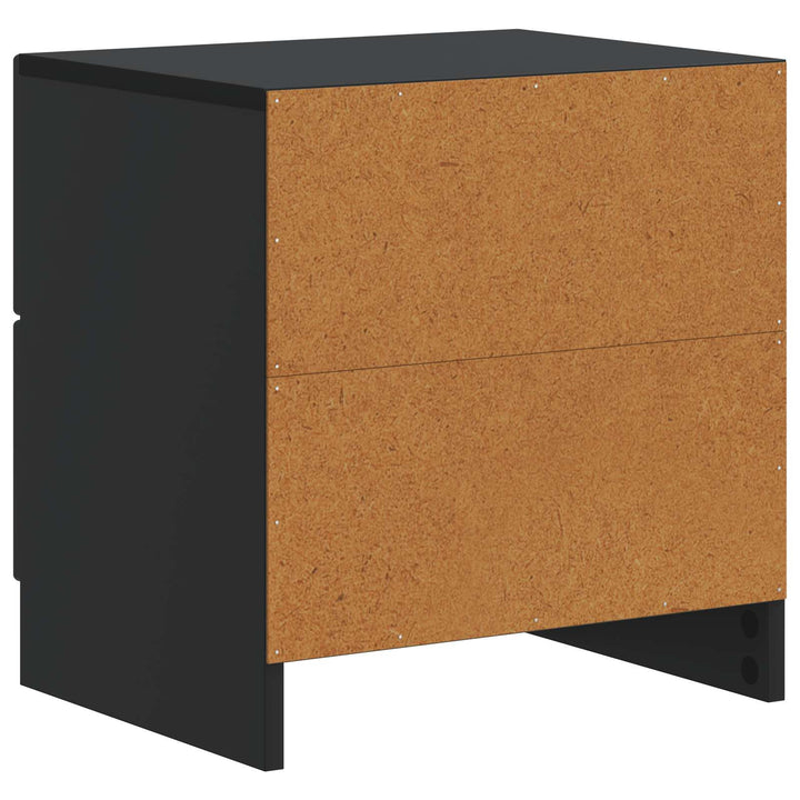 Natskab 2 pcs Sort 43 x 34,5 x 44,5 cm Konstrueret træ