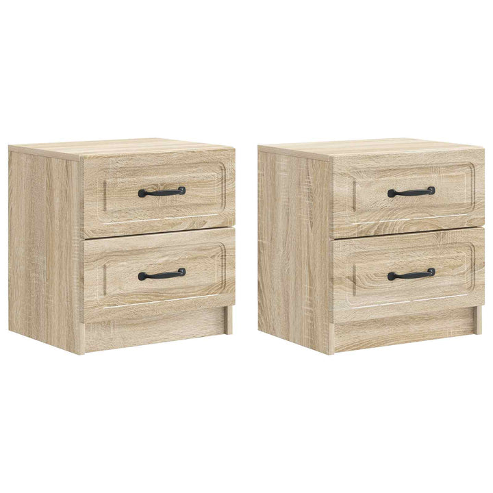 Natskab 2 pcs Sonoma-eg 43 x 34,5 x 44,5 cm Konstrueret træ