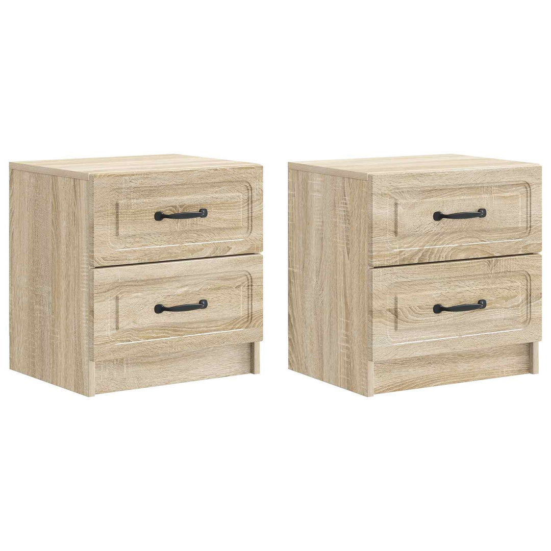 Natskab 2 pcs Sonoma-eg 43 x 34,5 x 44,5 cm Konstrueret træ