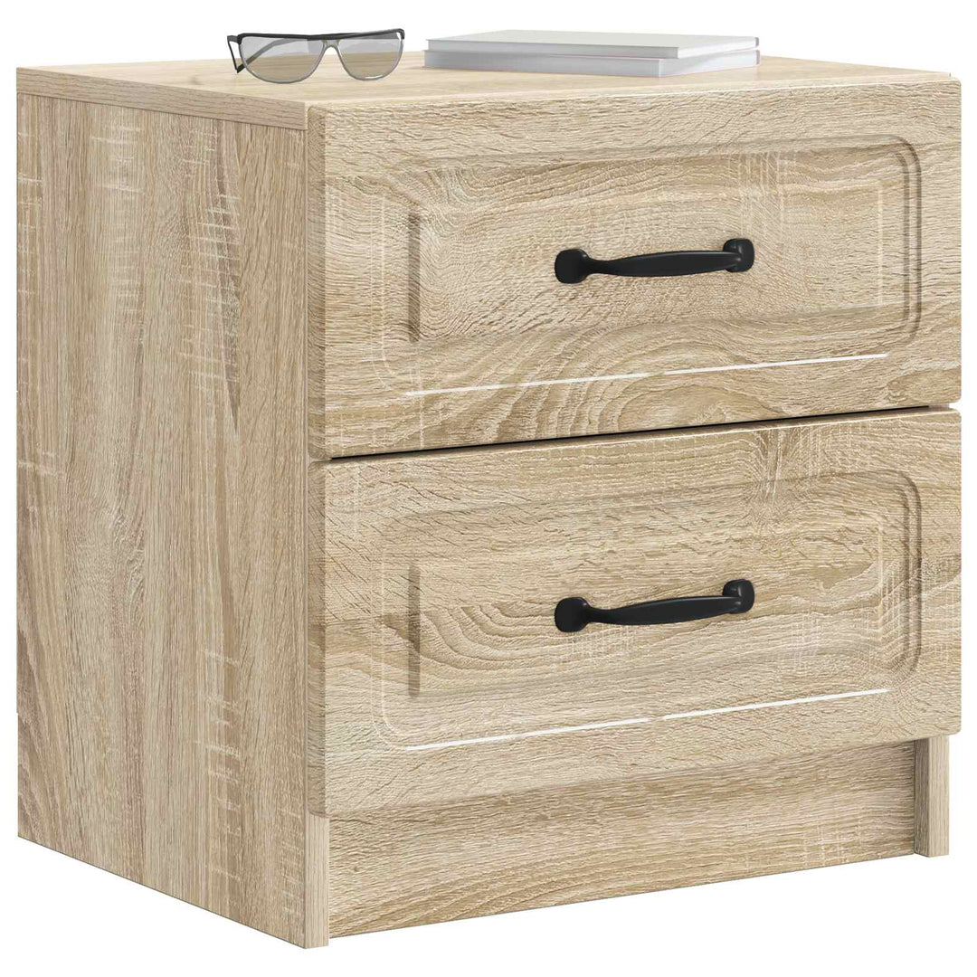 Natskab 2 pcs Sonoma-eg 43 x 34,5 x 44,5 cm Konstrueret træ
