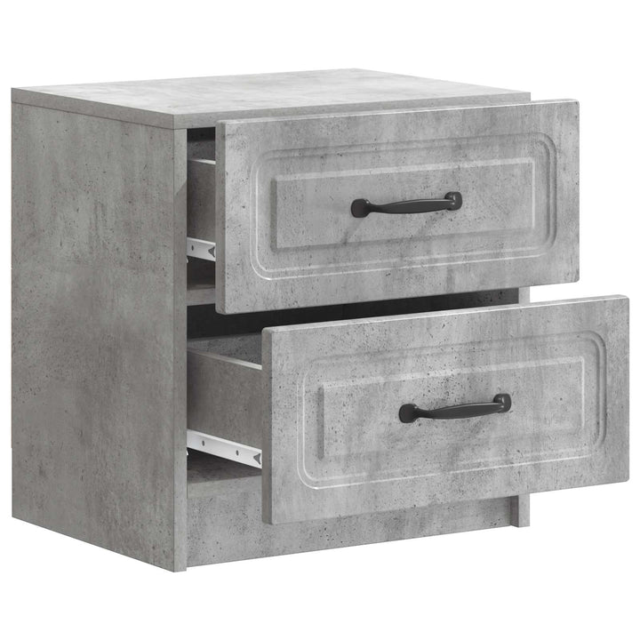 Natskab 2 pcs Betongrå 43 x 34,5 x 44,5 cm Konstrueret træ