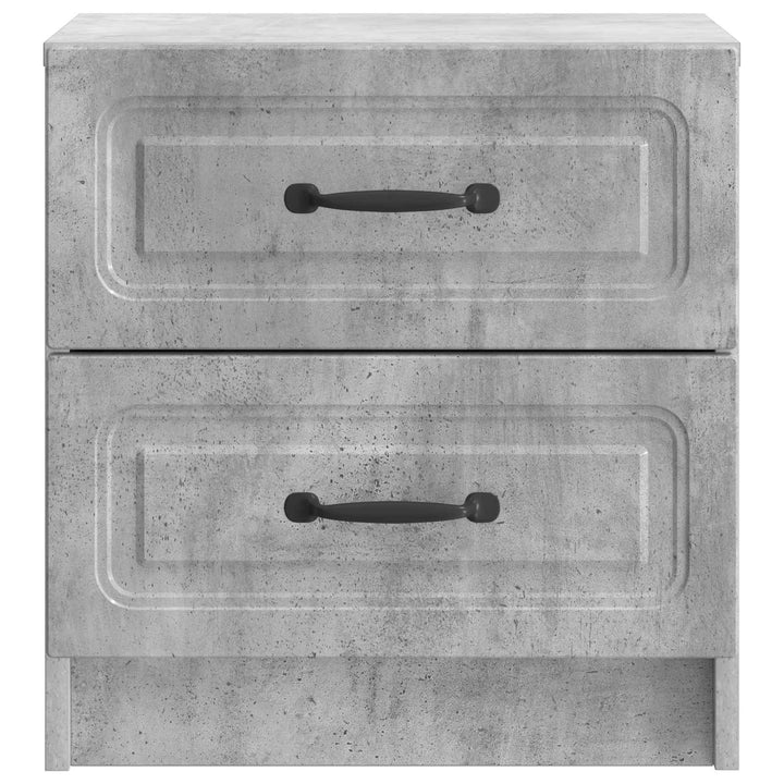 Natskab 2 pcs Betongrå 43 x 34,5 x 44,5 cm Konstrueret træ