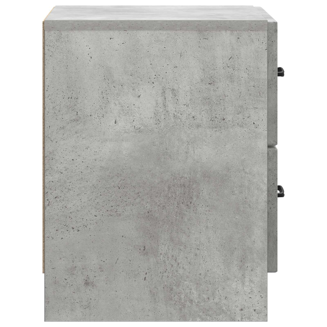 Natskab 2 pcs Betongrå 43 x 34,5 x 44,5 cm Konstrueret træ