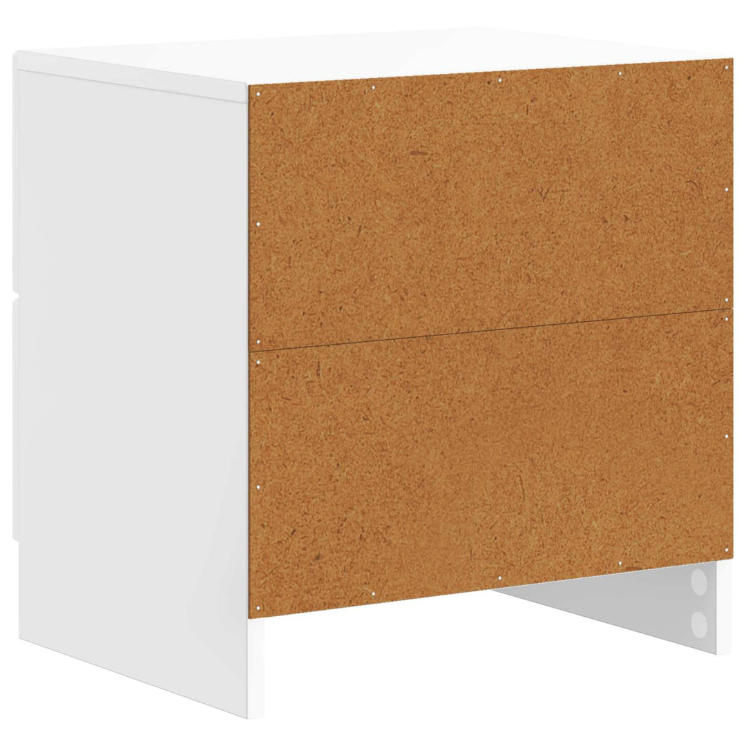 Natskab 2 pcs Hvid højglans 43 x 34,5 x 44,5 cm Konstrueret træ