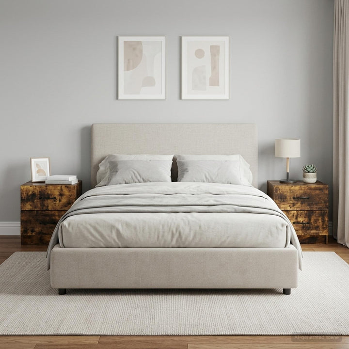 Natskab 2 pcs Røget eg 43 x 34,5 x 44,5 cm Konstrueret træ