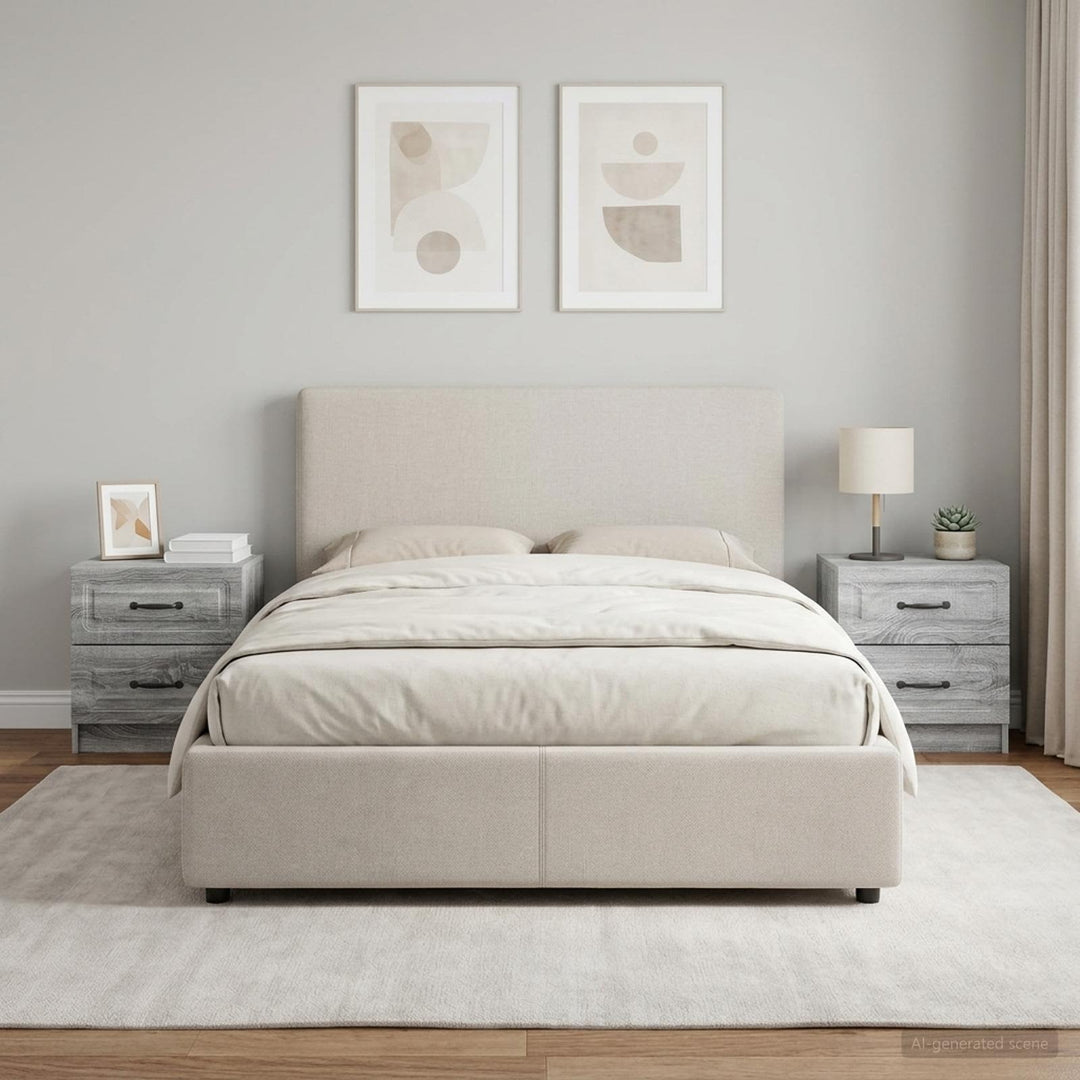 Natskab 2 pcs Grå sonoma-eg 43 x 34,5 x 44,5 cm Konstrueret træ