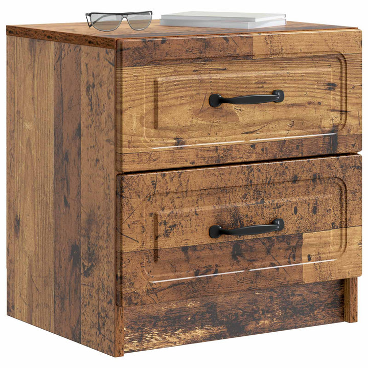 Natskab 2 pcs Gammelt træ 43 x 34,5 x 44,5 cm Konstrueret træ
