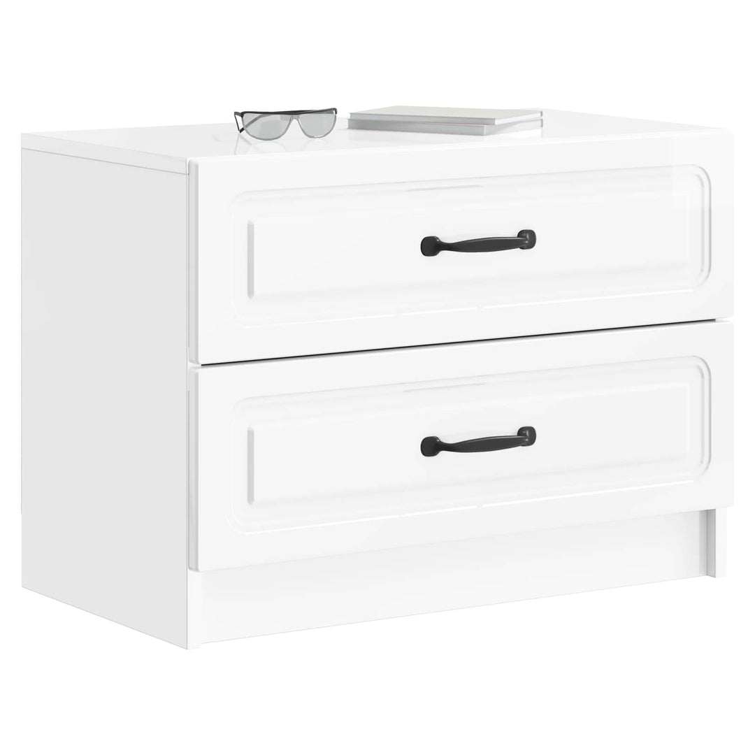 Natskab Hvid højglans 62 x 34,5 x 44,5 cm Konstrueret træ
