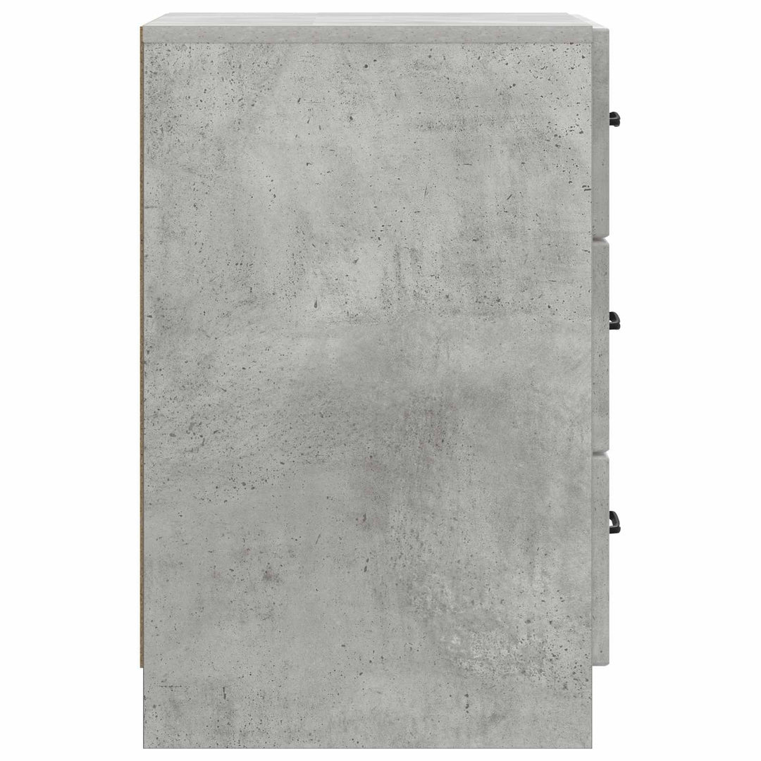 Natskab med skuffe Betongrå 43 x 41 x 63,5 cm Konstrueret træ