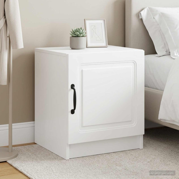 Natskab 2 pcs Hvid 43 x 34,5 x 47 cm Konstrueret træ