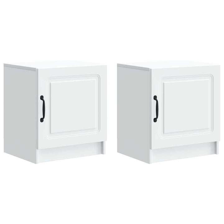 Natskab 2 pcs Hvid 43 x 34,5 x 47 cm Konstrueret træ