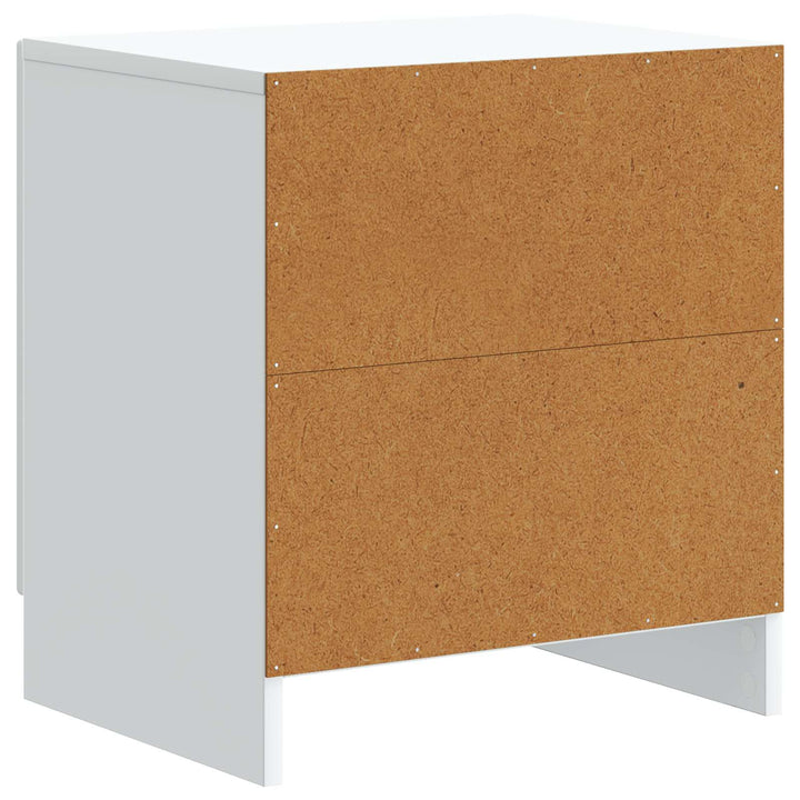 Natskab 2 pcs Hvid 43 x 34,5 x 47 cm Konstrueret træ