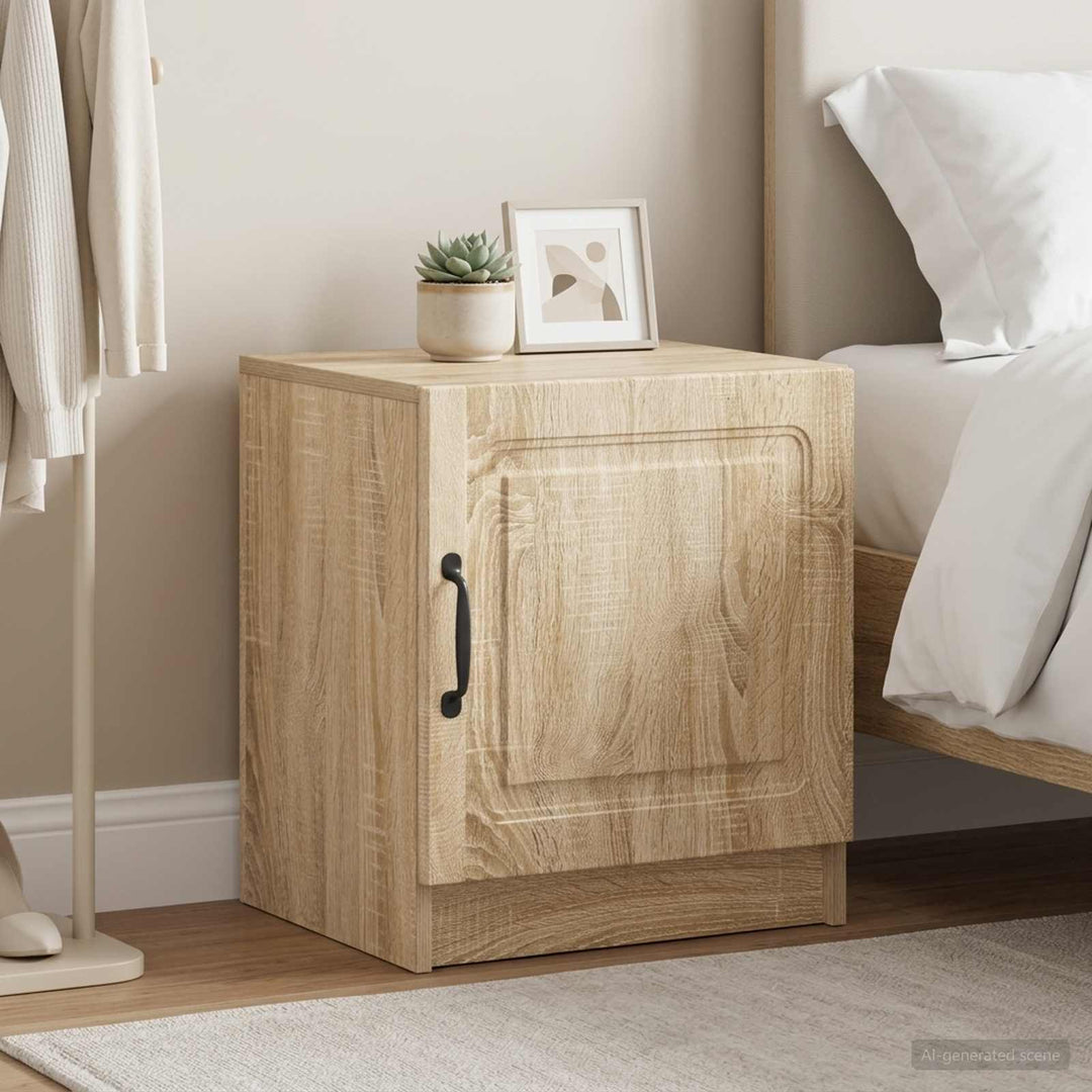 Natskab 2 pcs Sonoma-eg 43 x 34,5 x 47 cm Konstrueret træ