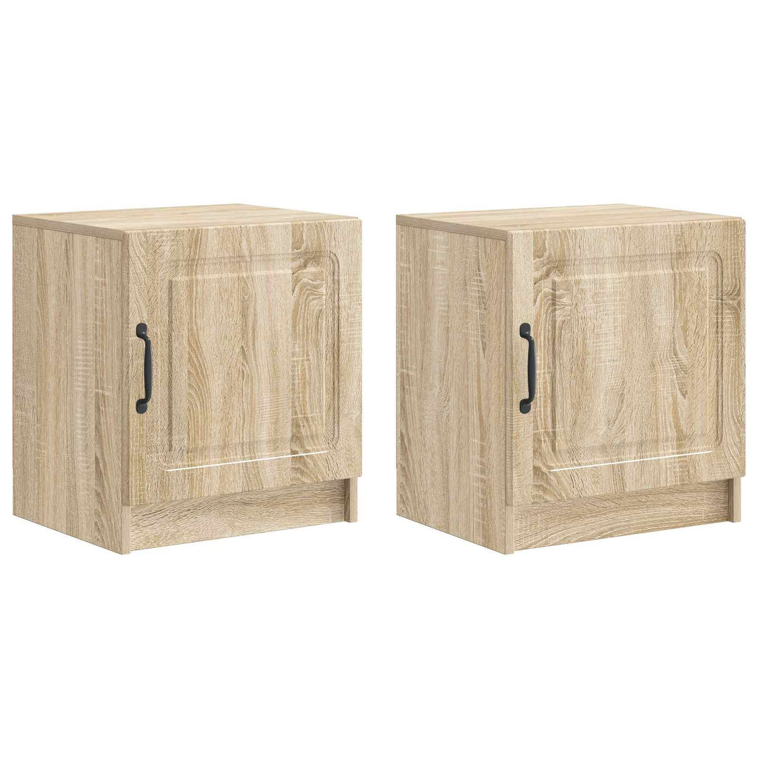 Natskab 2 pcs Sonoma-eg 43 x 34,5 x 47 cm Konstrueret træ