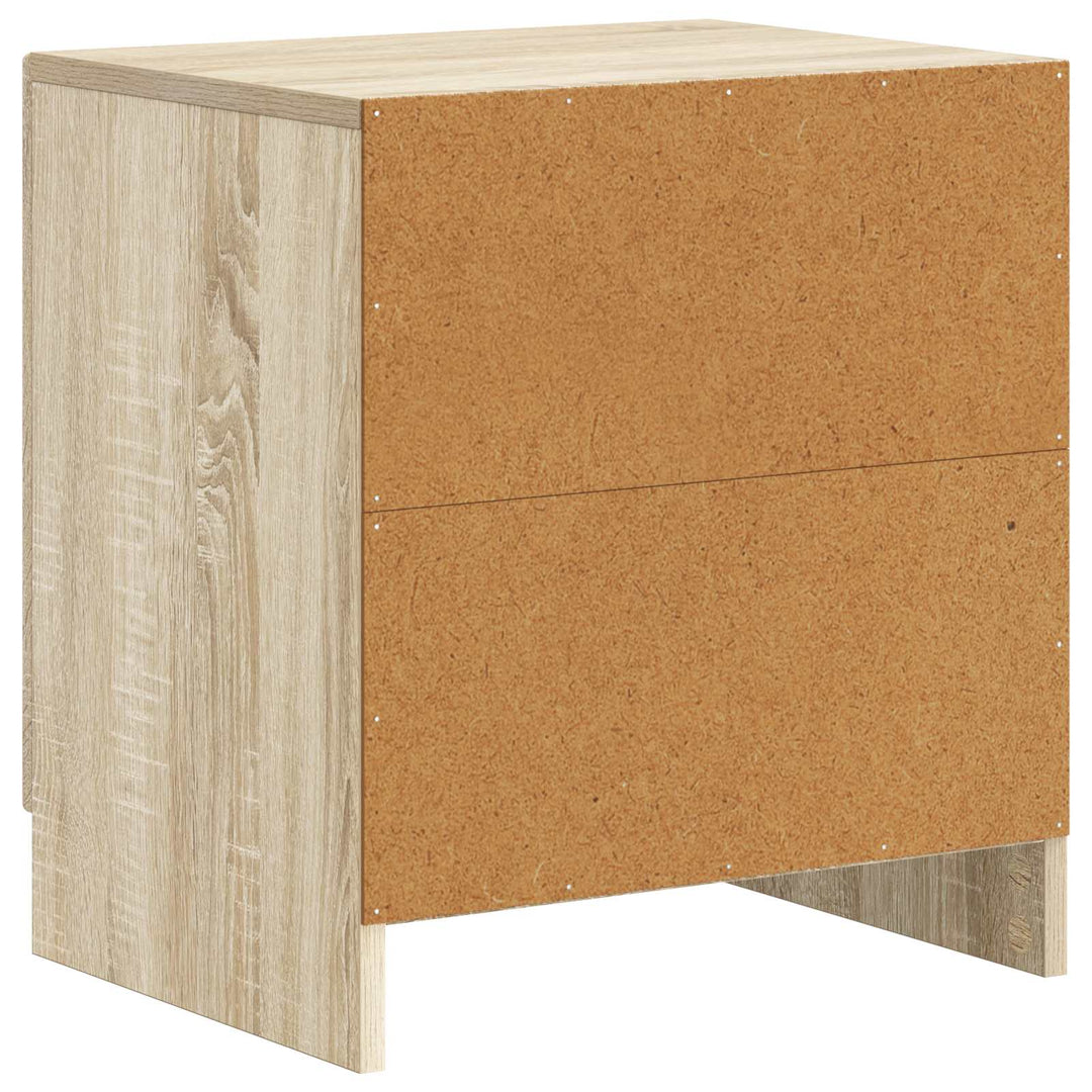 Natskab 2 pcs Sonoma-eg 43 x 34,5 x 47 cm Konstrueret træ