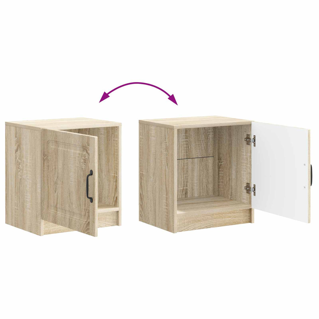 Natskab 2 pcs Sonoma-eg 43 x 34,5 x 47 cm Konstrueret træ