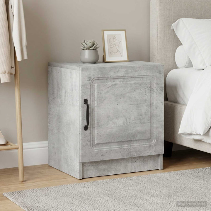 Natskab 2 pcs Betongrå 43 x 34,5 x 47 cm Konstrueret træ