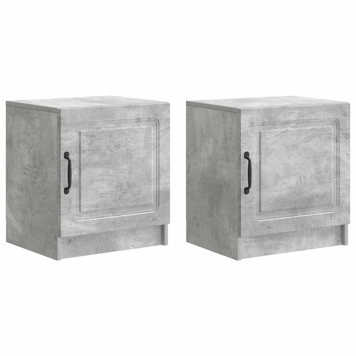 Natskab 2 pcs Betongrå 43 x 34,5 x 47 cm Konstrueret træ