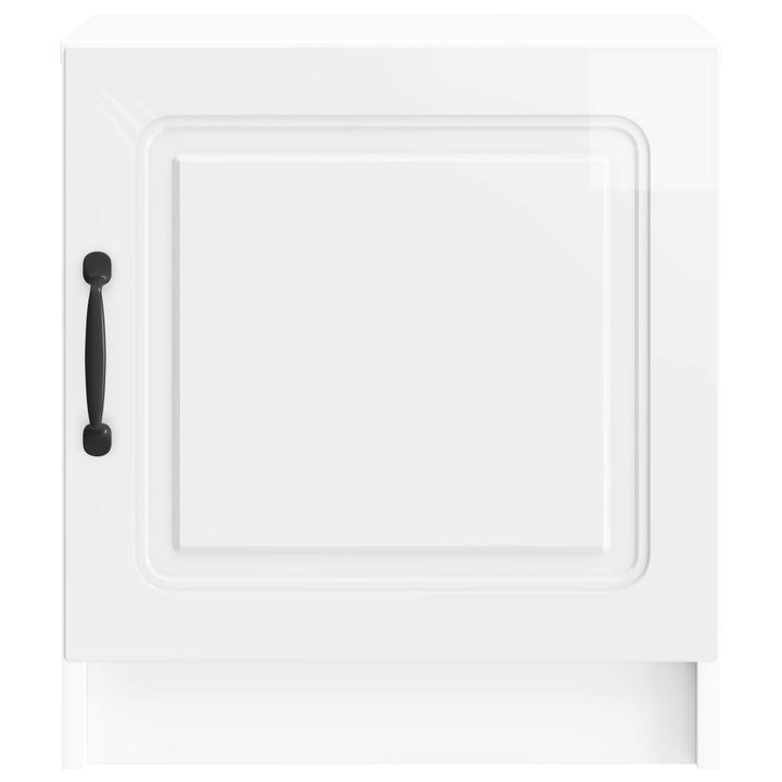 Natskab Hvid højglans 43 x 34,5 x 47 cm Konstrueret træ