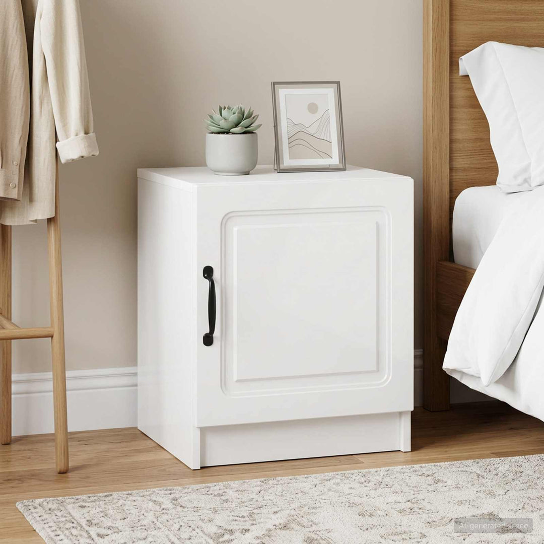 Natskab 2 pcs Hvid højglans 43 x 34,5 x 47 cm Konstrueret træ