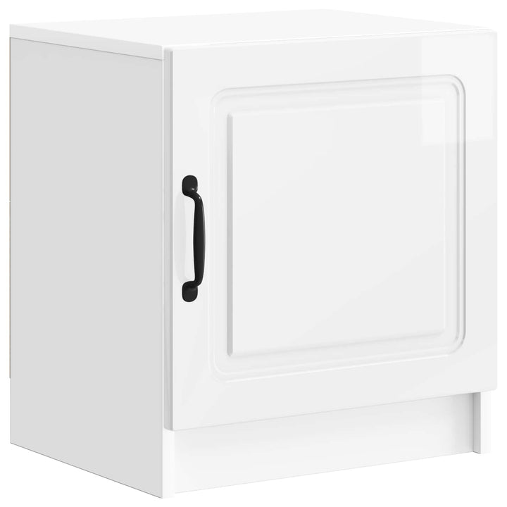 Natskab 2 pcs Hvid højglans 43 x 34,5 x 47 cm Konstrueret træ