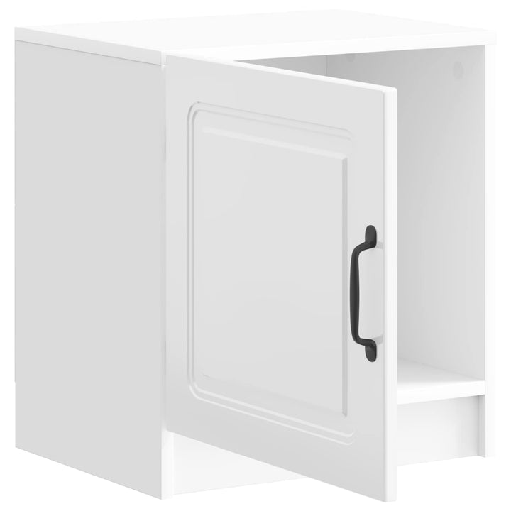 Natskab 2 pcs Hvid højglans 43 x 34,5 x 47 cm Konstrueret træ