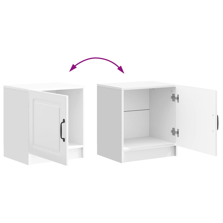 Natskab 2 pcs Hvid højglans 43 x 34,5 x 47 cm Konstrueret træ