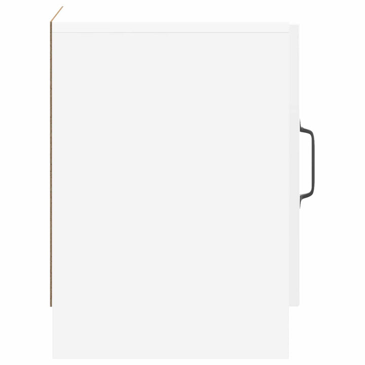 Natskab 2 pcs Hvid højglans 43 x 34,5 x 47 cm Konstrueret træ